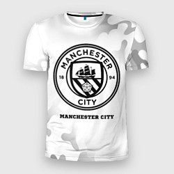 Футболка спортивная мужская Manchester City Sport на светлом фоне, цвет: 3D-принт