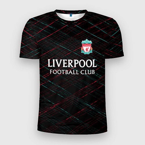 Мужская спорт-футболка Liverpool ливерпуль чёрточки / 3D-принт – фото 1