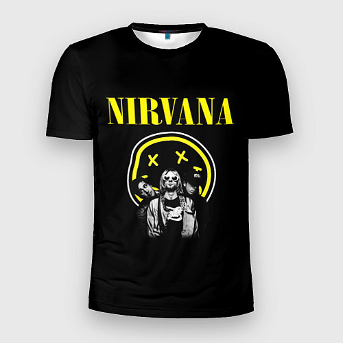 Мужская спорт-футболка NIRVANA логотип и исполнители / 3D-принт – фото 1