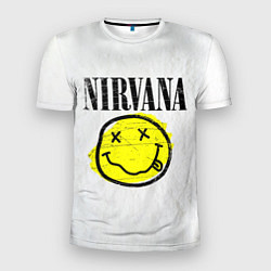 Мужская спорт-футболка Nirvana логотип гранж