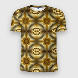 Футболка спортивная мужская Калейдоскоп GOLD золотые 3D текстуры, цвет: 3D-принт