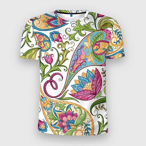 Мужская спорт-футболка Fashionable floral Oriental pattern Summer 2025 / 3D-принт – фото 1