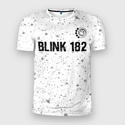 Футболка спортивная мужская Blink 182 Glitch на светлом фоне, цвет: 3D-принт