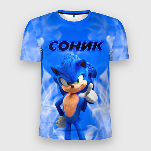 Мужская спорт-футболка Sonic пламя / 3D-принт – фото 1