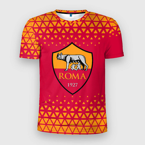 Мужская спорт-футболка Рома roma абстракция / 3D-принт – фото 1