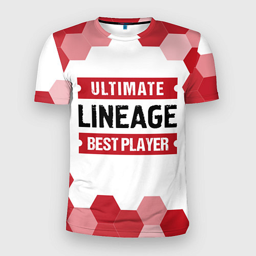 Мужская спорт-футболка Lineage: красные таблички Best Player и Ultimate / 3D-принт – фото 1