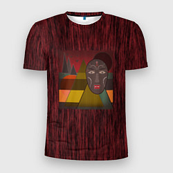 Футболка спортивная мужская Африканская маска African mask ethnic illustration, цвет: 3D-принт