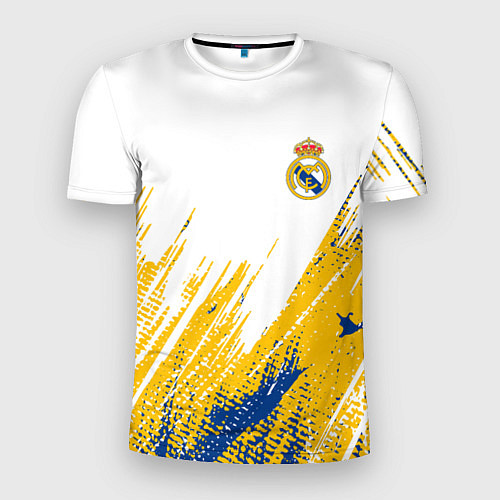 Мужская спорт-футболка Real madrid краска / 3D-принт – фото 1