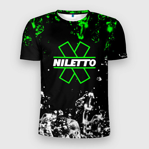 Мужская спорт-футболка Нилето niletto текстура воды / 3D-принт – фото 1