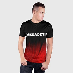 Футболка спортивная мужская Megadeth Red Plasma, цвет: 3D-принт — фото 2