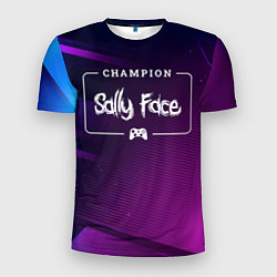 Мужская спорт-футболка Sally Face Gaming Champion: рамка с лого и джойсти