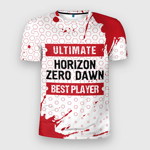 Мужская спорт-футболка Horizon Zero Dawn: красные таблички Best Player и / 3D-принт – фото 1