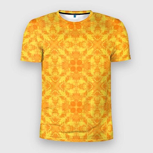 Мужская спорт-футболка Желтый абстрактный летний орнамент / 3D-принт – фото 1