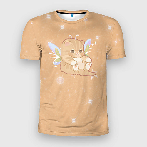 Мужская спорт-футболка Котёнок с крыльями / 3D-принт – фото 1
