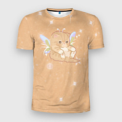 Мужская спорт-футболка Котёнок с крыльями