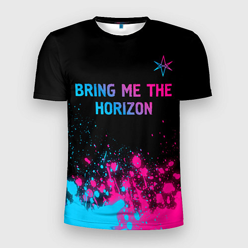 Мужская спорт-футболка Bring Me the Horizon Neon Gradient / 3D-принт – фото 1