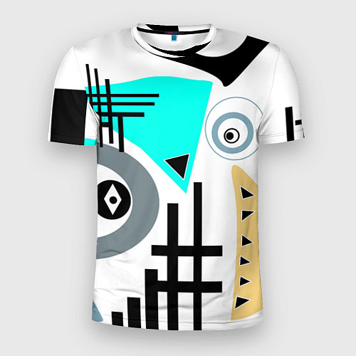 Мужская спорт-футболка Абстрактный современный дизайн / 3D-принт – фото 1