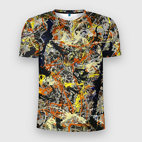 Мужская спорт-футболка Авангардный экспрессивный паттерн Fashion trend / 3D-принт – фото 1
