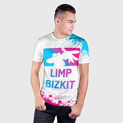 Футболка спортивная мужская Limp Bizkit Neon Gradient, цвет: 3D-принт — фото 2