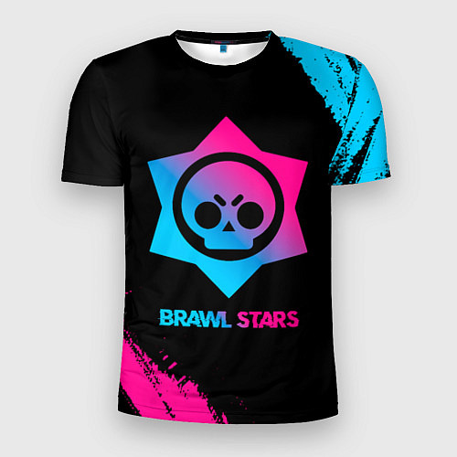 Мужская спорт-футболка Brawl Stars Neon Gradient / 3D-принт – фото 1