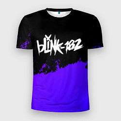 Мужская спорт-футболка Blink 182 Purple Grunge