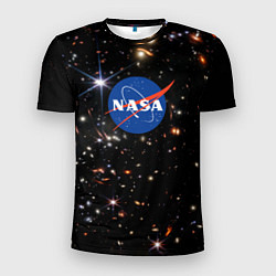 Мужская спорт-футболка Самое четкое изображение ранней Вселенной NASA Лог