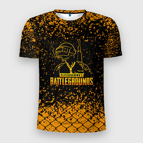 Мужская спорт-футболка PlayerUnknowns Battlegrounds - брызги / 3D-принт – фото 1