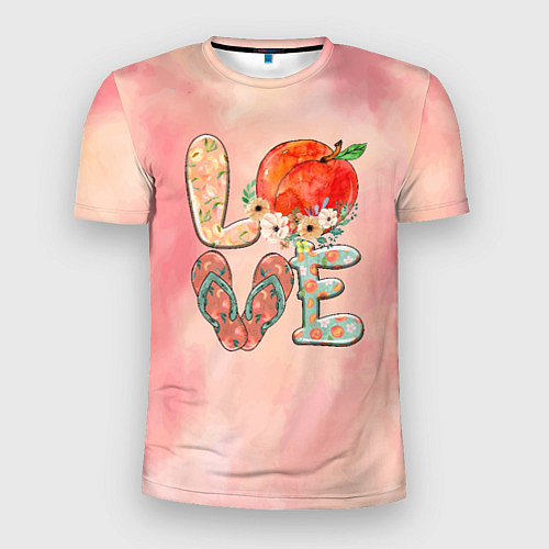 Мужская спорт-футболка Love Summer Лето / 3D-принт – фото 1