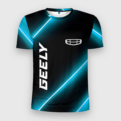 Мужская спорт-футболка Geely Неоновые Лампы / 3D-принт – фото 1