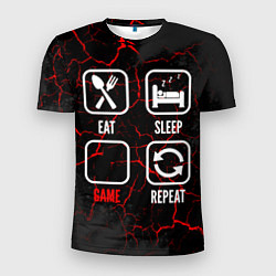 Мужская спорт-футболка Eat, Sleep, Zelda, Repeat