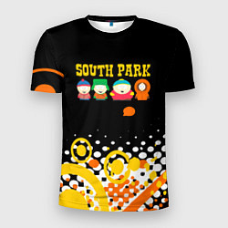 Мужская спорт-футболка Южный Парк - абстракция