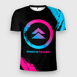 Футболка спортивная мужская Ghost of Tsushima Neon Gradient, цвет: 3D-принт