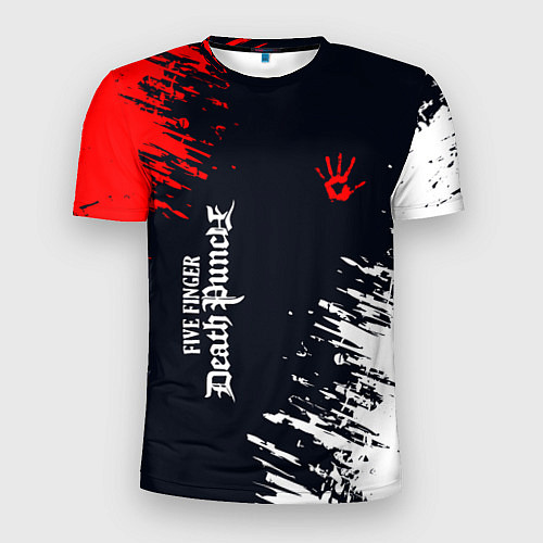 Мужская спорт-футболка Five Finger Death Punch - краска / 3D-принт – фото 1