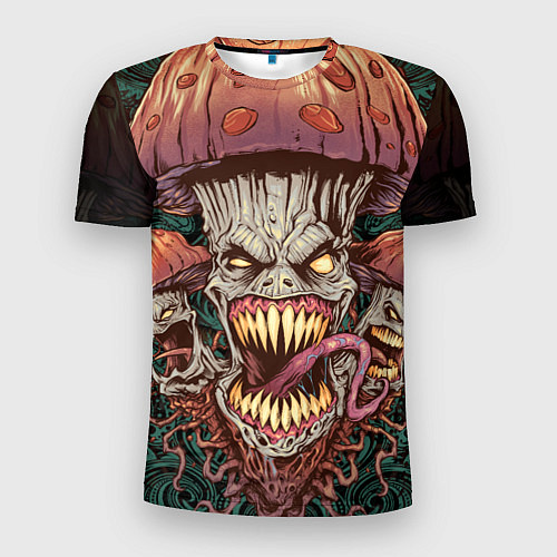 Мужская спорт-футболка Злые грибы монстры / 3D-принт – фото 1
