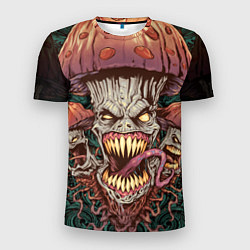 Мужская спорт-футболка Злые грибы монстры