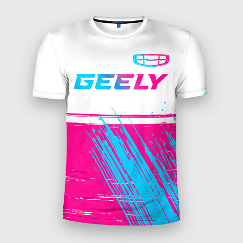 Мужская спорт-футболка Geely Auto Neon Gradient / 3D-принт – фото 1