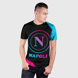 Футболка спортивная мужская Napoli FC Neon Gradient, цвет: 3D-принт — фото 2