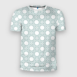 Мужская спорт-футболка Белые круги: паттерн