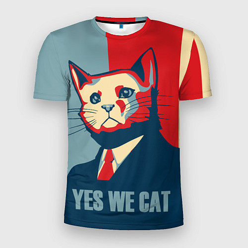 Мужская спорт-футболка YES WE CAN T / 3D-принт – фото 1