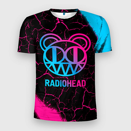 Мужская спорт-футболка Radiohead - neon gradient / 3D-принт – фото 1