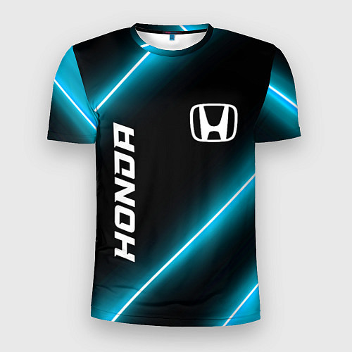 Мужская спорт-футболка Honda неоновые лампы / 3D-принт – фото 1