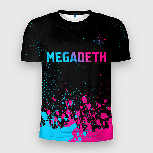 Мужская спорт-футболка Megadeth - neon gradient / 3D-принт – фото 1