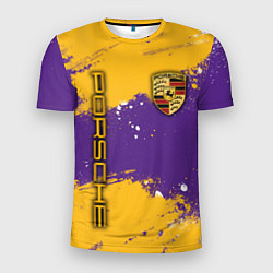 Футболка спортивная мужская PORSCHE- LAKERS COLORS, цвет: 3D-принт