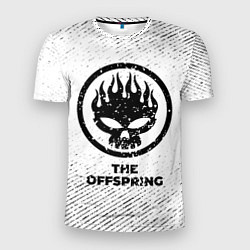 Мужская спорт-футболка The Offspring с потертостями на светлом фоне