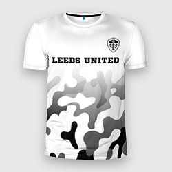 Мужская спорт-футболка Leeds United sport на светлом фоне: символ сверху