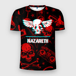 Мужская спорт-футболка Nazareth rock glitch