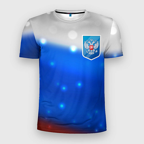 Мужская спорт-футболка Герб России Blue / 3D-принт – фото 1