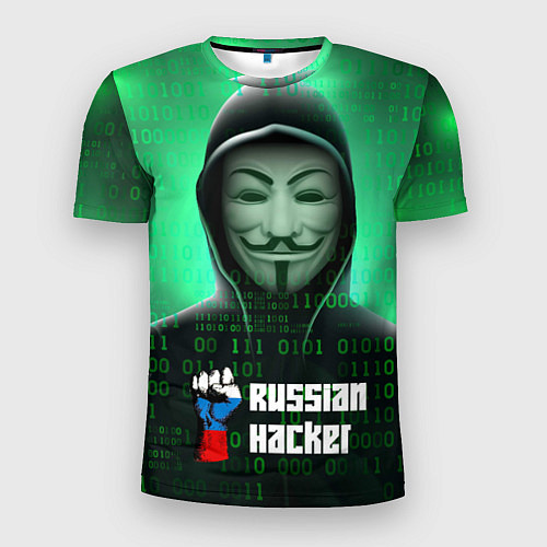 Мужская спорт-футболка Russian hacker green / 3D-принт – фото 1