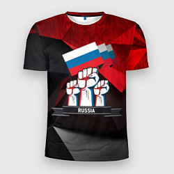 Мужская спорт-футболка Русская сила: кулаки