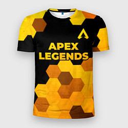 Мужская спорт-футболка Apex Legends - gold gradient: символ сверху